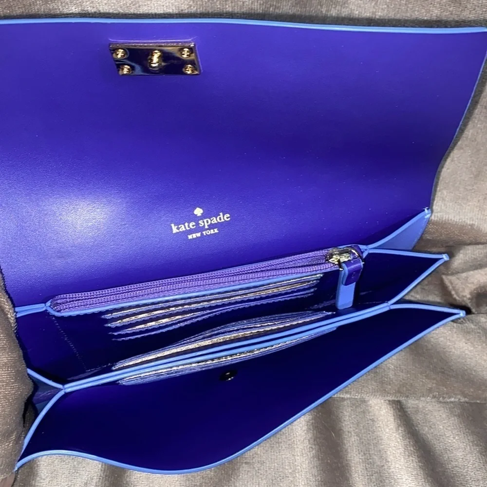 ♠️ Kate Spade Saffiano Leather Morgan Flap Continental Envelope Clutch W…